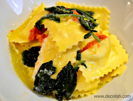 Pumpkin Ravioli with Sage Butter