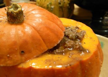 Dinner in a pumpkin