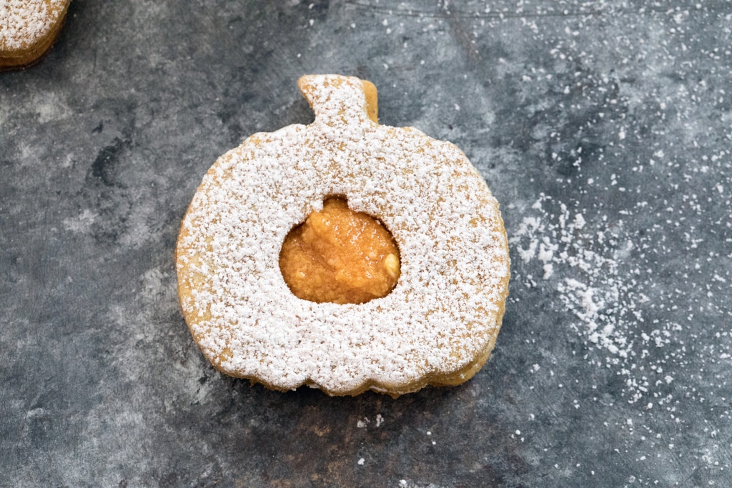 Pumpkin Spice Linzer Cookies