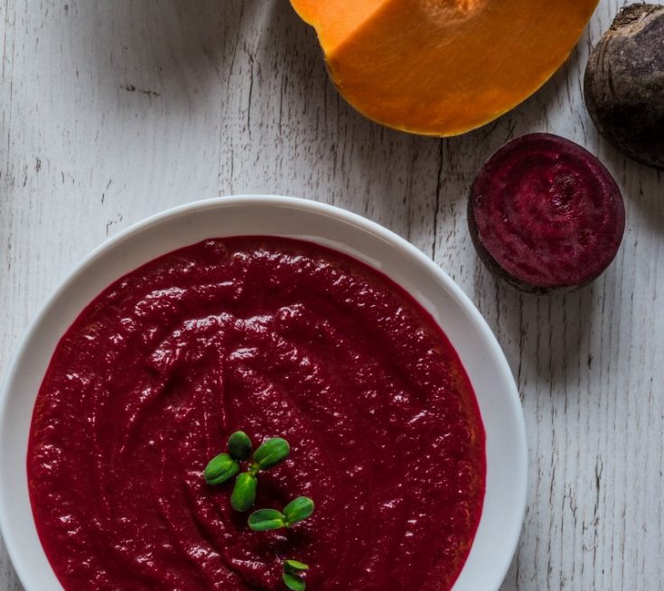 Pumpkin Beetroot Soup With Thyme