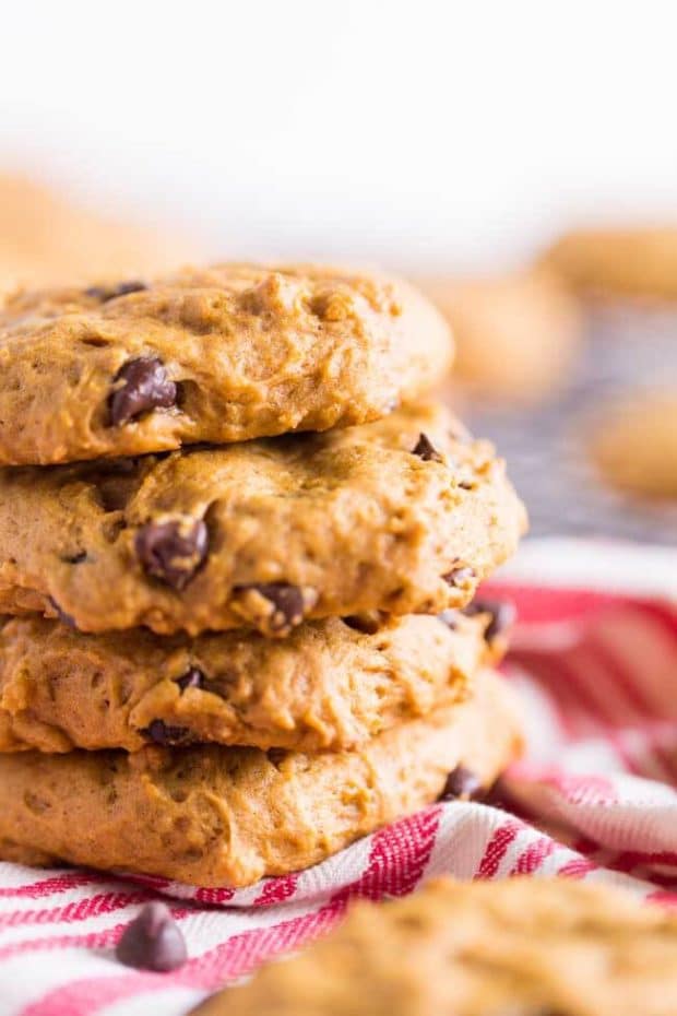 Soft Pumpkin Chocolate Chip Cookies