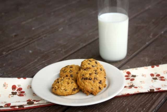 Pumpkin Chocolate Chip Oatmeal Cookies