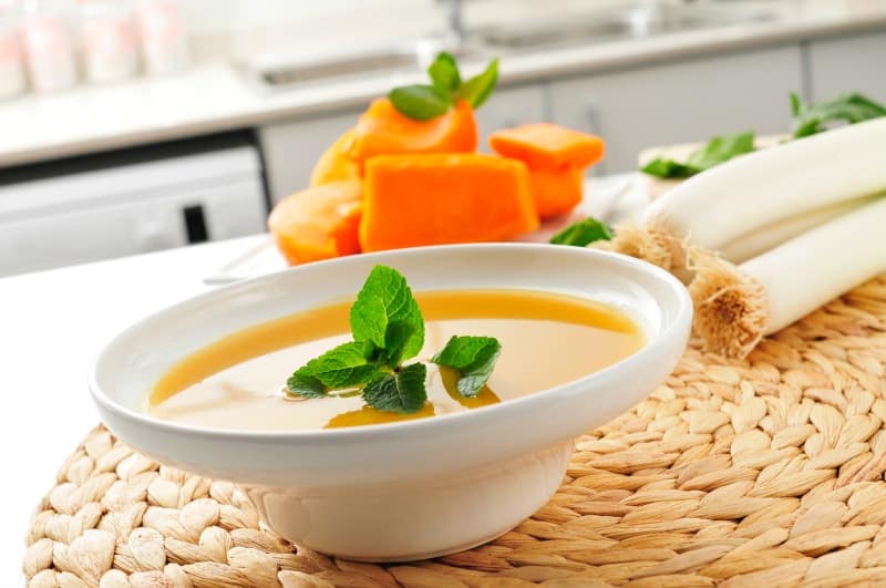 Pumpkin and leeks soup