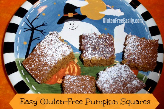 Gluten free pumpkin squares