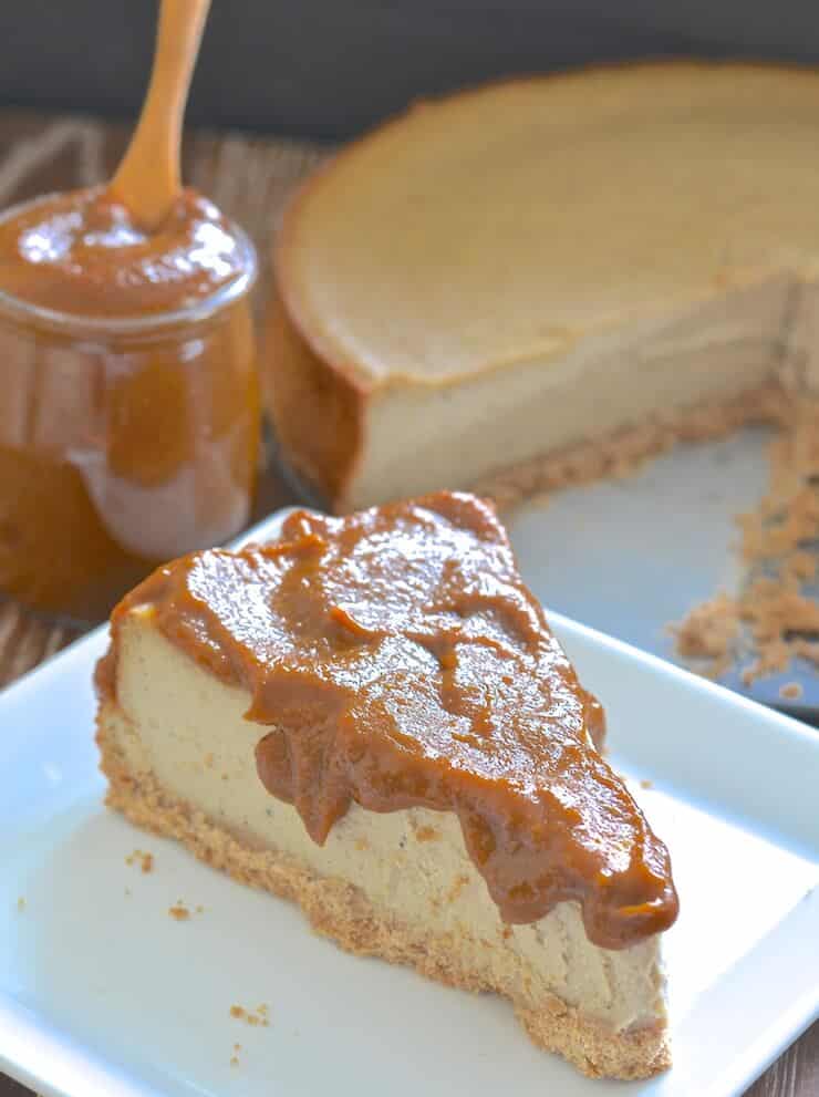 Pumpkin caramel cheesecake