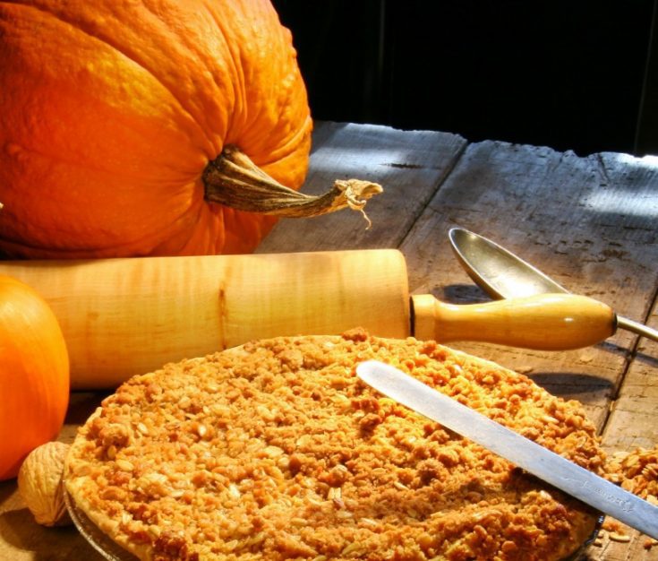 homemade pumpkin pie with fresh pumpkin