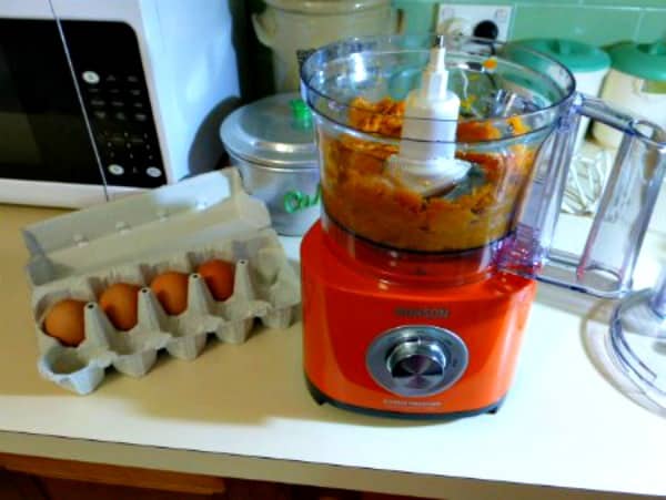 Orange food processor (mixer)