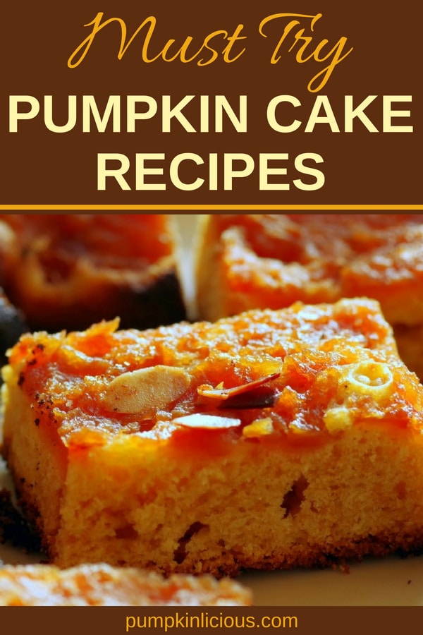 Perfect for the fall season, these homemade pumpkin cake recipes are easy to make, moist, and so yummy! Really, they are the best autumn treats ever. #pumpkincake #pumpkinrecipes #fallrecipes #thanksgivingrecipes #thanksgiving #recipes #deliciousfood 