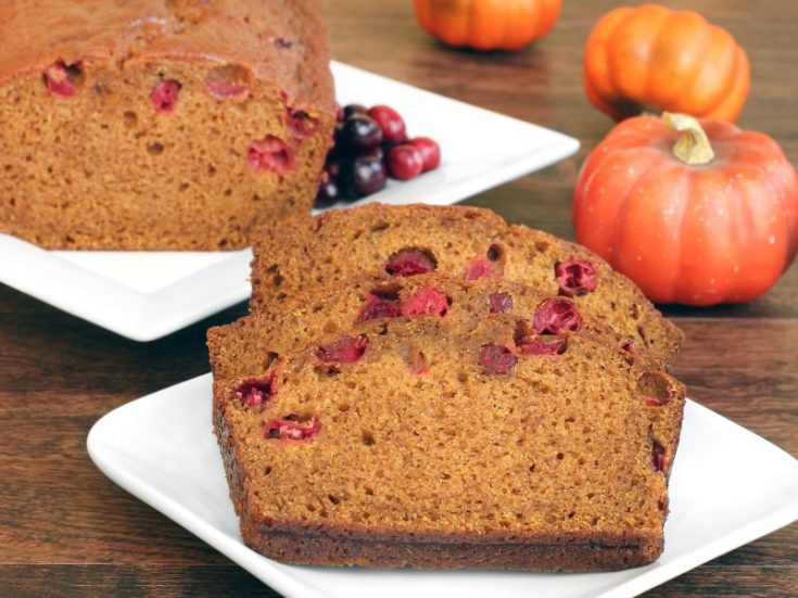 Pumpkin cranberry bread