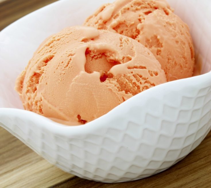 Homemade pumpkin ice cream