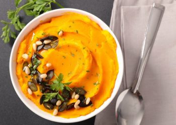 Mashed pumpkin side dish