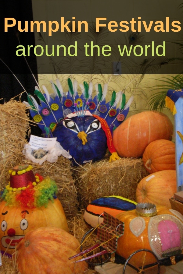Here's a list of pumpkin festivals around the world. If you can, attend one with the family for a fun filled day: get ideas for decorating your front porch, take some pictures for inspiration, play games and enjoy the fall. #pumpkinfestival #fallfestival #pumpkindecorations #paintedpumpkins ##pumpkindecorideas #pumpkinpictures #pumpkinlicious
