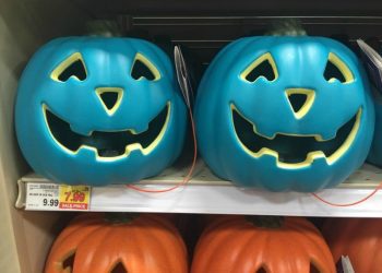 Teal pumpkins for sale at Target