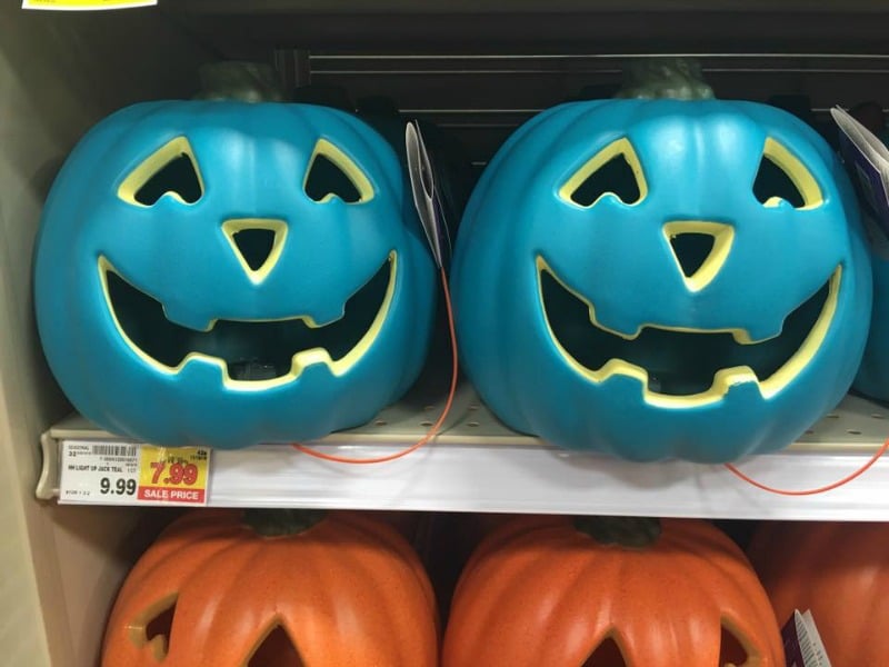 Teal pumpkins for sale at Target