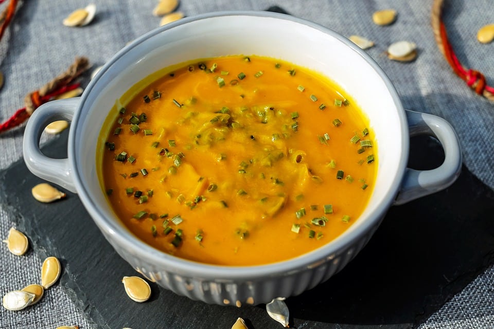 pumpkin soup with leeks