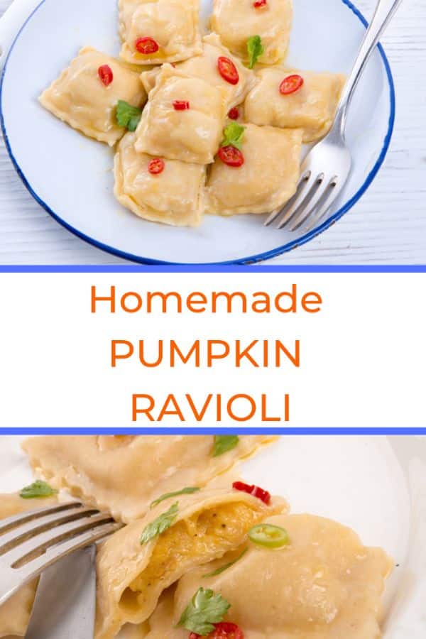 homemade pumpkin ravioli