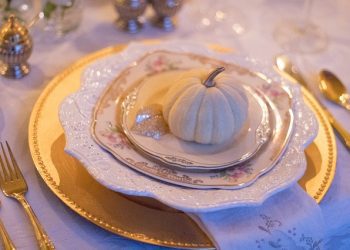 white pumpkin decoration