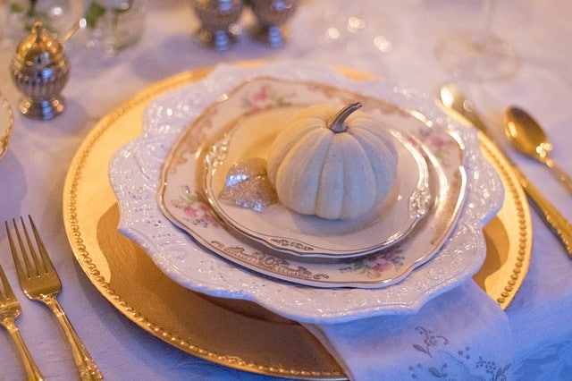 white pumpkin decoration