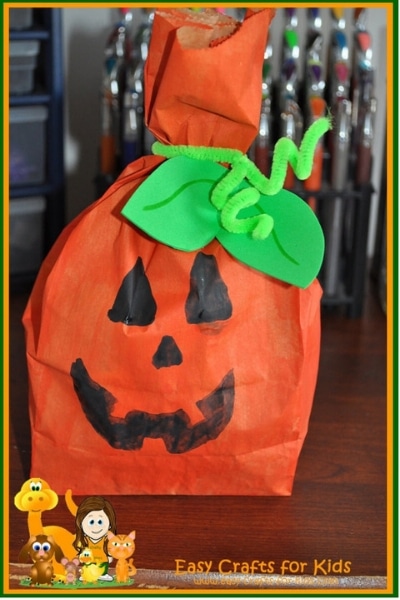 halloween pumpkin treat bag