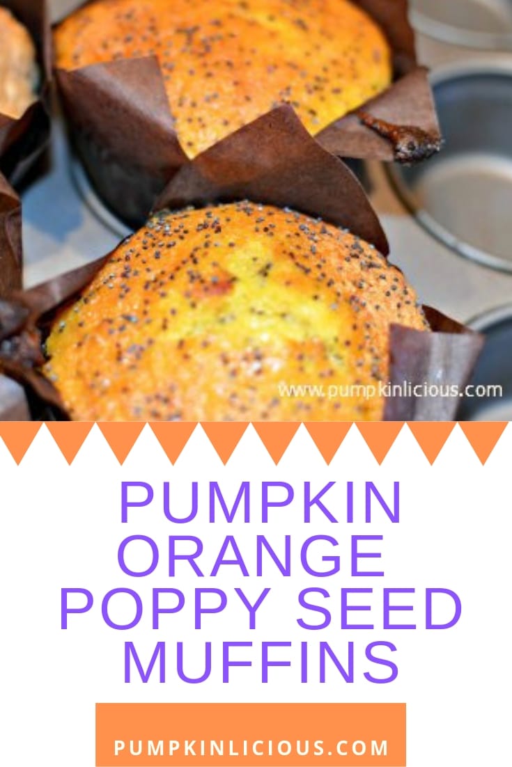 pumpkin orange poppy seed muffins