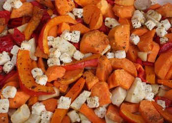 baked pumpkin with vegetables
