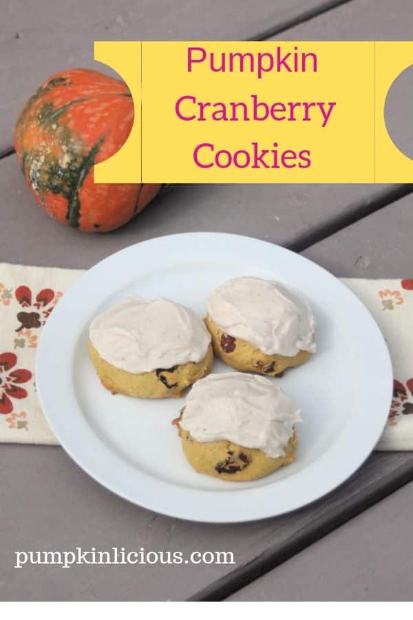 pumpkin cookies with cranberries