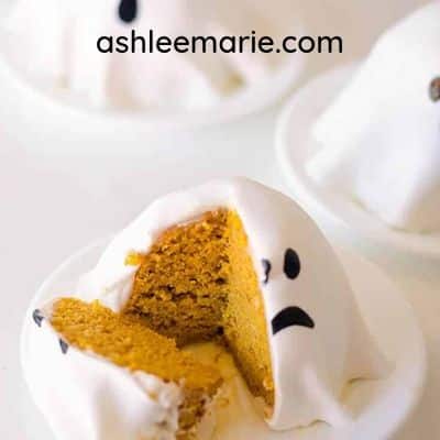 ghost pumpkin cupcakes