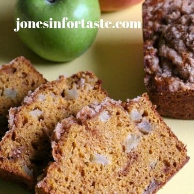 pumpkin apple streusel bread