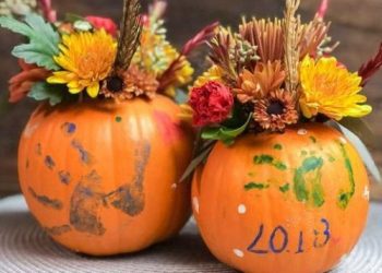 pumpkin floral arrangement