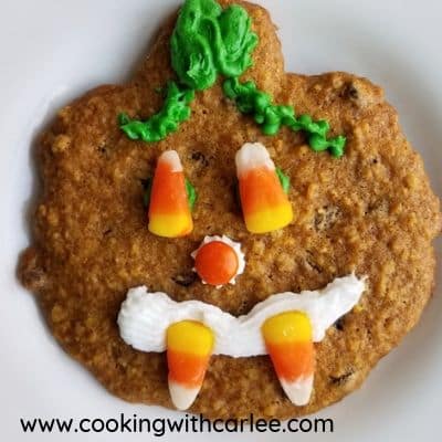 pumpkin jack o lantern cookies