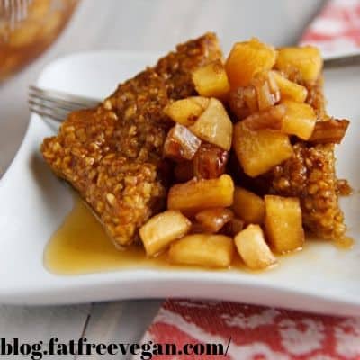 pumpkin oat cakes with apple compote