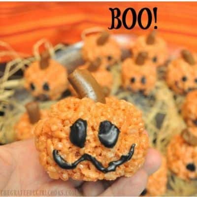 rice krispie pumpkin treats