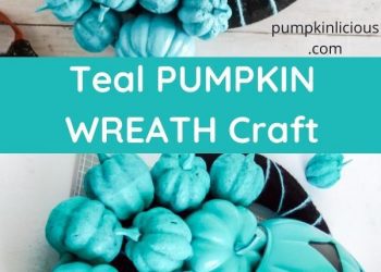 teal pumpkin wreath diy