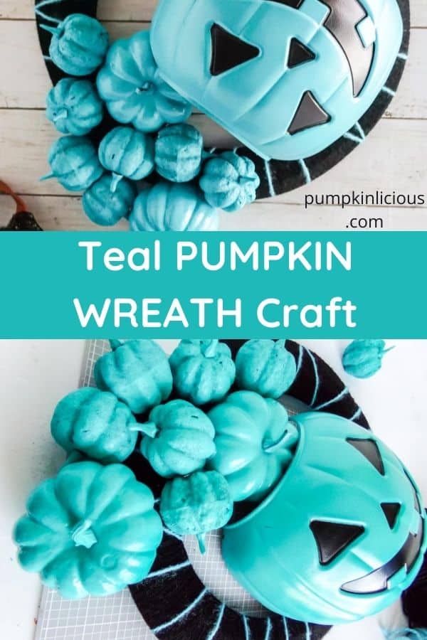 teal pumpkin wreath diy