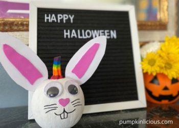 Painted Unicorn Bunny Pumpkin