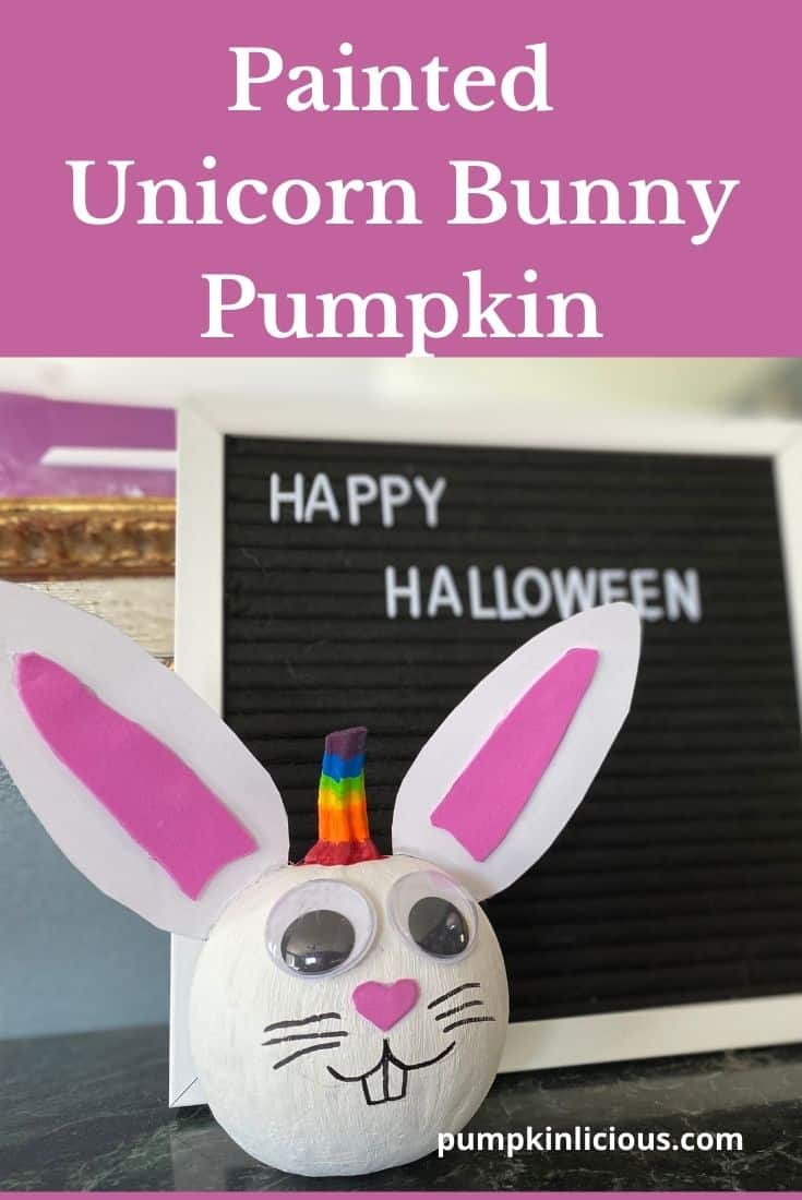 Unicorn Bunny Pumpkin No Carve