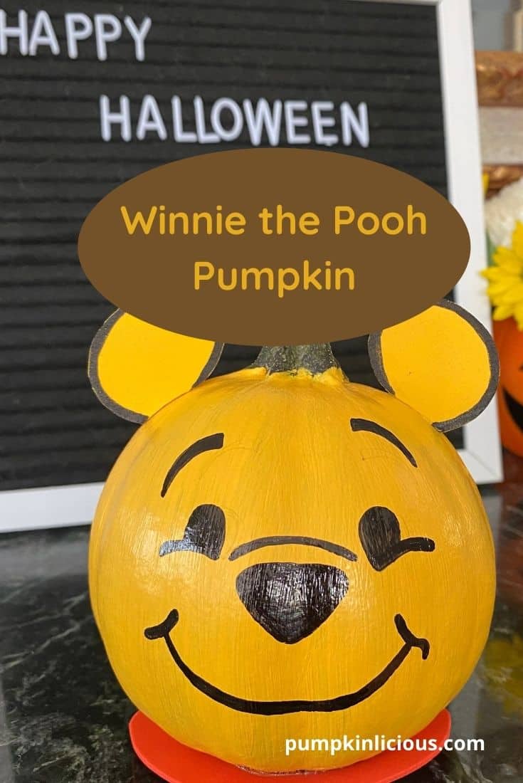 Winnie the Pooh pumpkin painting
